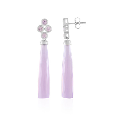 9K Lavender Chalcedony Gold Earrings (KM by Juwelo)