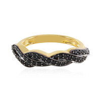 Black Spinel Silver Ring