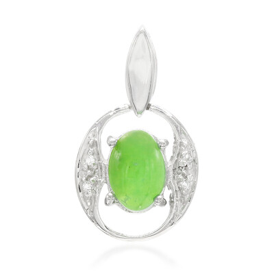 Imperial Chrysoprase Silver Pendant