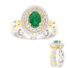 Zambian Emerald Silver Ring (Gems en Vogue)