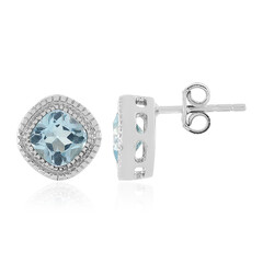 Sky Blue Topaz Silver Earrings