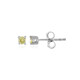 I3 Yellow Diamond Silver Earrings