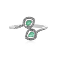 Russian Emerald Silver Ring