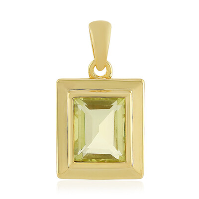 Lemon Quartz Silver Pendant