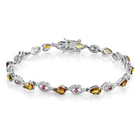 Yellow Tourmaline Silver Bracelet