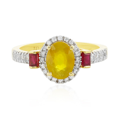Madagascar Yellow Sapphire Silver Ring