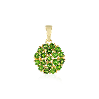 Russian Diopside Silver Pendant