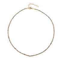 Champagne Diamond Silver Necklace