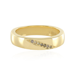 I3 Brown Diamond Silver Ring