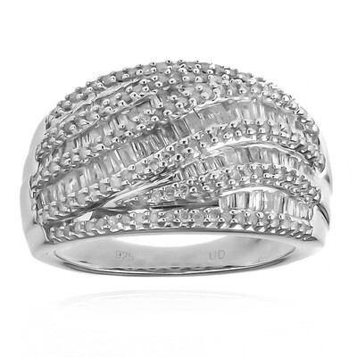 I3 (H) Diamond Silver Ring