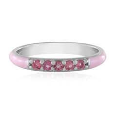 Pink Tourmaline Silver Ring