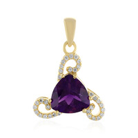 Siberian Amethyst Silver Pendant