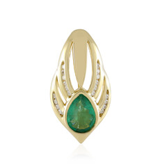 14K AAA Zambian Emerald Gold Pendant (de Melo)