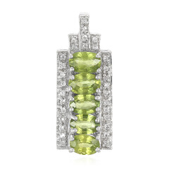 AAA Green Sapphire Silver Pendant