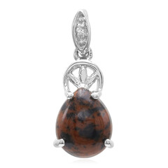 Mahogany Obsidian Silver Pendant