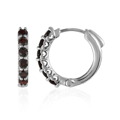 Garnet Silver Earrings