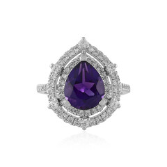 Zambian Amethyst Silver Ring