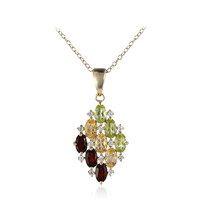 Garnet Silver Necklace