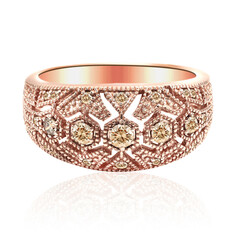 9K SI1 Argyle Rose De France Diamond Gold Ring