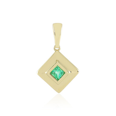 9K Colombian Emerald Gold Pendant