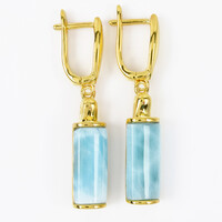 Larimar Silver Earrings