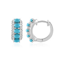 Sleeping Beauty Turquoise Silver Earrings