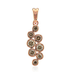 9K SI1 Argyle Rose De France Diamond Gold Pendant