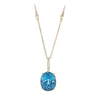 14K London Blue Topaz Gold Necklace (CIRARI)