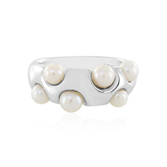 White Freshwater Pearl Silver Ring (de Melo)
