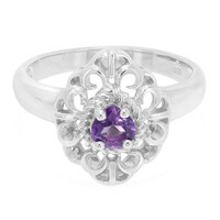 Nigerian Amethyst Silver Ring