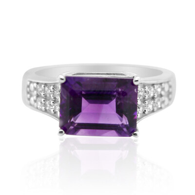 Zambian Amethyst Silver Ring