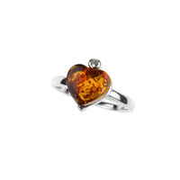 Baltic Amber Silver Ring