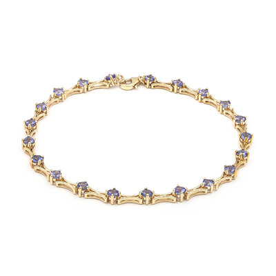 9K AAA Tanzanite Gold Bracelet