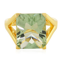 Green Amethyst Silver Ring