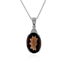Smoky Quartz Silver Necklace