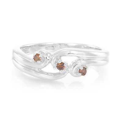Fancy Diamond Silver Ring