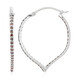 Fancy Diamond Silver Earrings