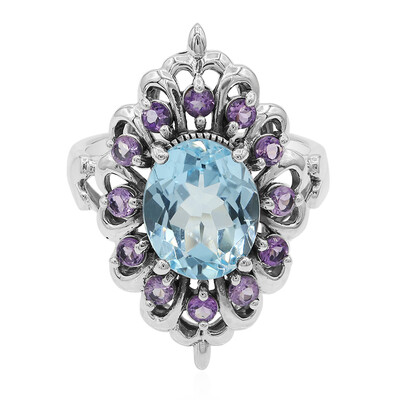 Sky Blue Topaz Silver Ring