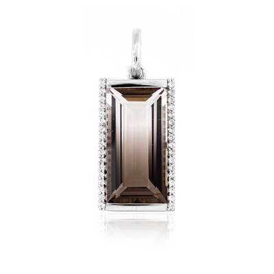 Bi Colour Quartz Silver Pendant