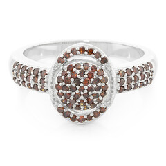 Fancy Diamond Silver Ring