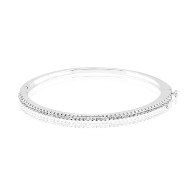 Zircon Silver Bangle