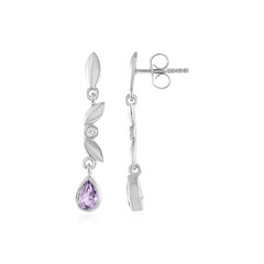 Rose de France Amethyst Silver Earrings