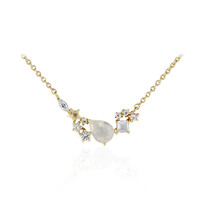 Rainbow Moonstone Silver Necklace
