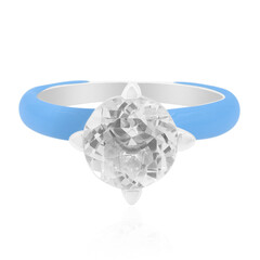 White Topaz Silver Ring