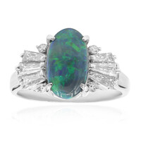 Lightning Ridge Black Opal Platinum Ring (CIRARI)