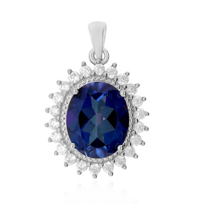 Royal Blue Topaz Silver Pendant