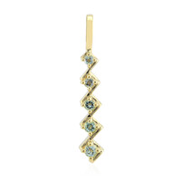 9K Nigerian Mint Green Beryl Gold Pendant