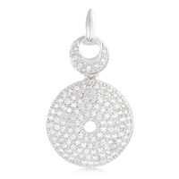 White Topaz Silver Pendant
