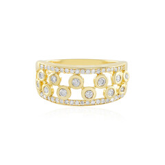 I2 (J) Diamond Silver Ring