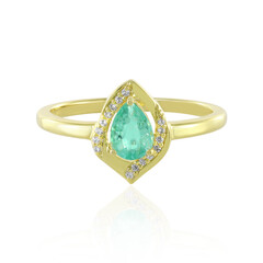 Russian Emerald Silver Ring